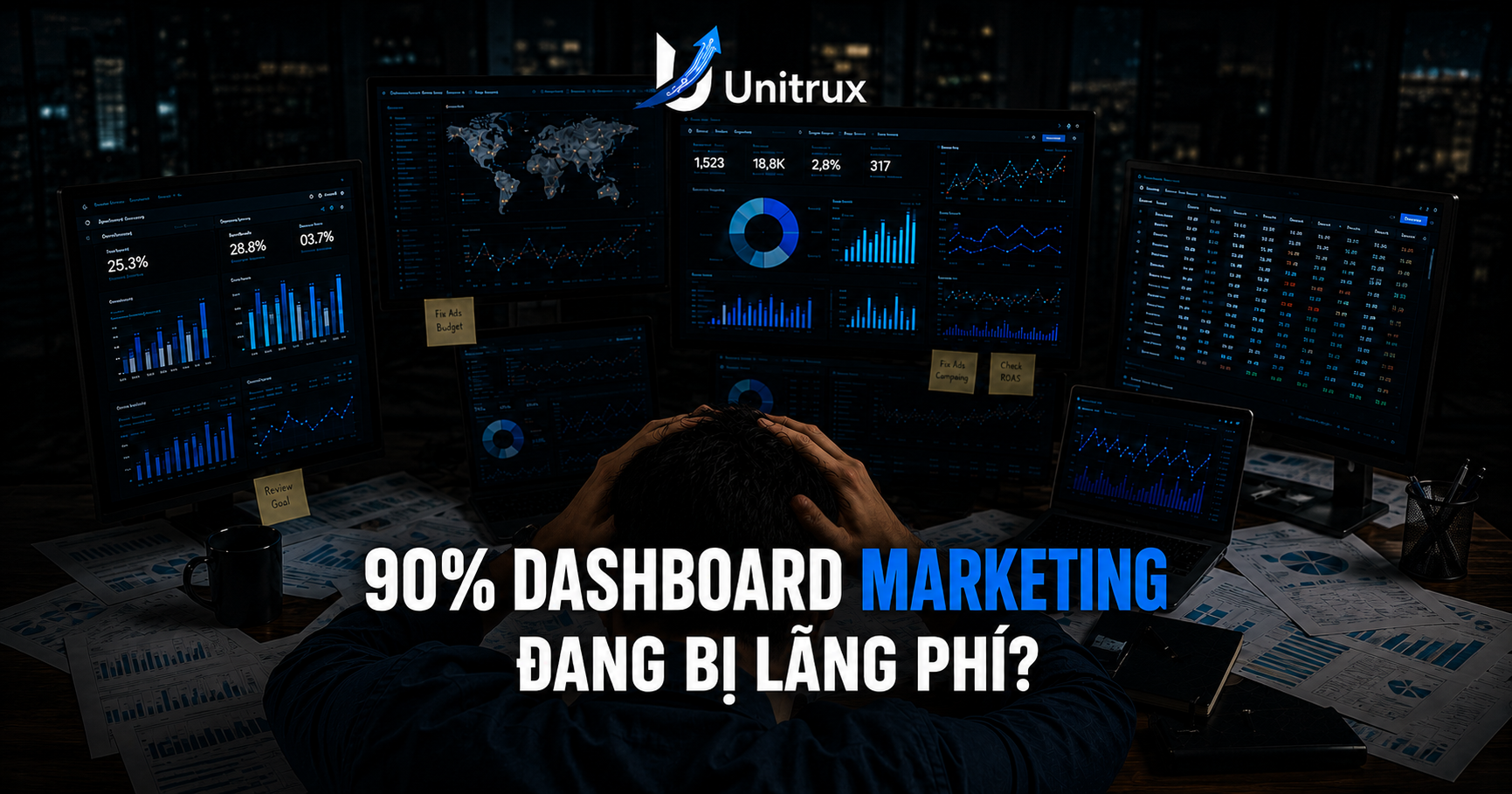 SAI LẦM KHIẾN 90%THE MISTAKE THAT MAKES 90% OF MARKETING DASHBOARDS USELESS, NO MATTER HOW ADVANCED YOUR TOOLS ARE. DASHBOARD MARKETING TRỞ NÊN VÔ DỤNG BẤT KỂ BẠN XÀI CÔNG CỤ XỊN CỠ NÀO. 