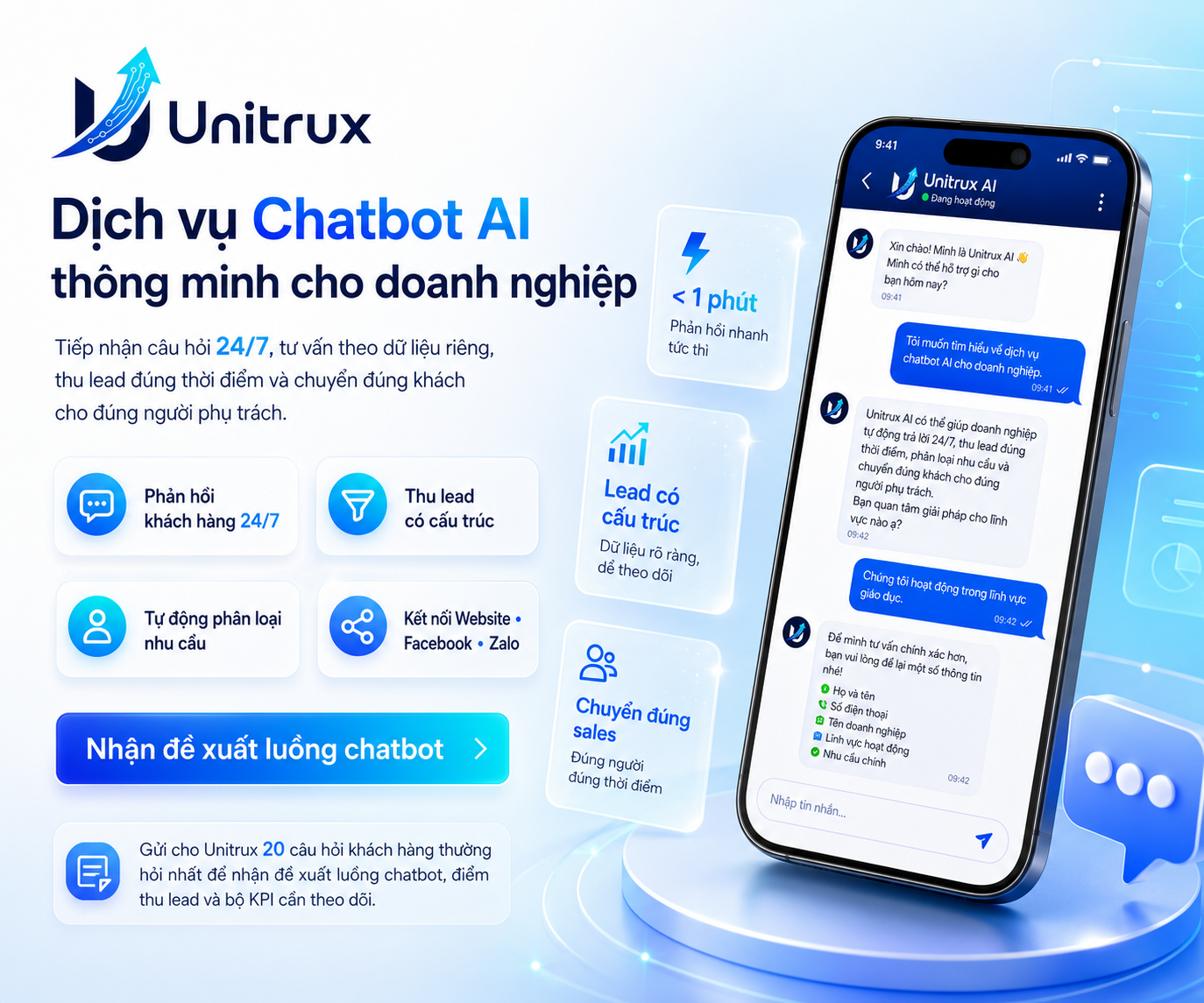 Dịch vụ Chatbot AI thông minh cho doanh nghiệp